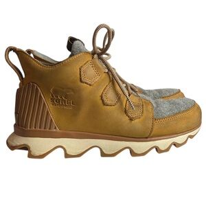 Sorel Size 6.5 Kinetic Caribou Waterproof Sneakers Boots Felt Camel Brown